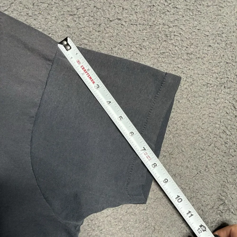 Vintage 80s Rhino Nature Fade T-Shirt Men’s XL Faded Black Distressed Burnout - Picture 9 of 11